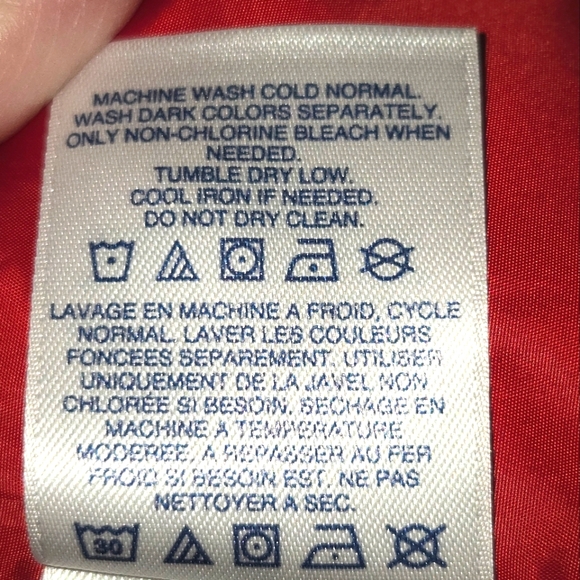 Lands' End Turquoise, Blue & Red Plaid Full Zip Down Puffer Vest Size L(14-16) - Picture 11 of 12